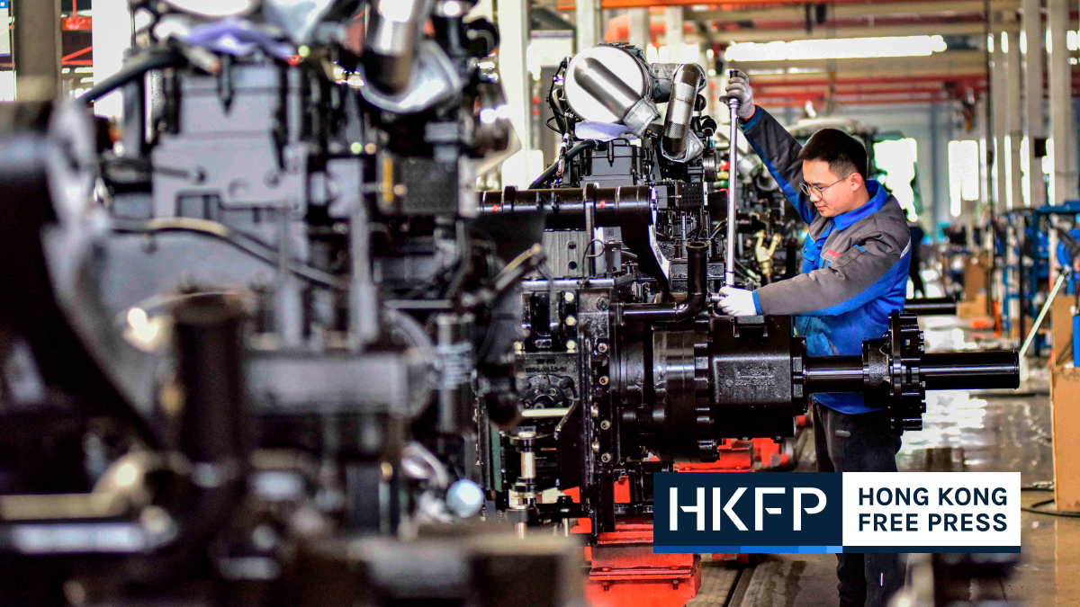 China’s factory output falls for 5th straight month, as slow demand drags growth down